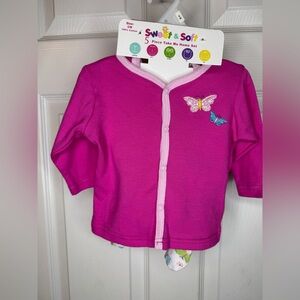Soft and Sweet Baby Pink Butterfly Matching Set Size 6 Months